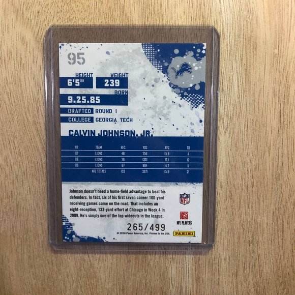 Calvin Johnson (Limited Edition) - NFL Sports Score Card - Picture 2 of 3